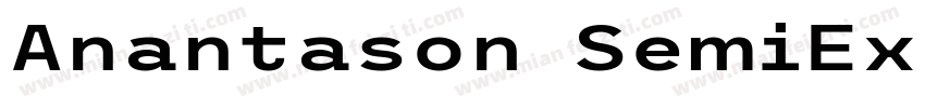 Anantason SemiExpanded Bold字体转换